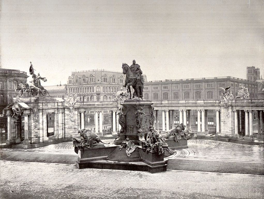 Berlijn rond 1900, monument van Keizer Wilhelm I
