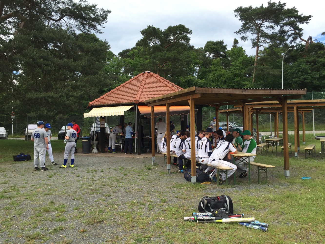 Steef met zijn softbalteam The Munich Krasshoppers.