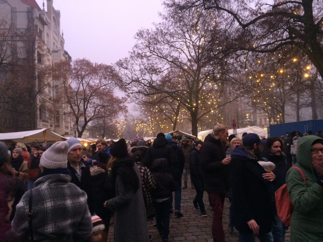 Merrit bezocht de Rixdorf Weinachtsmarkt in Berlijn