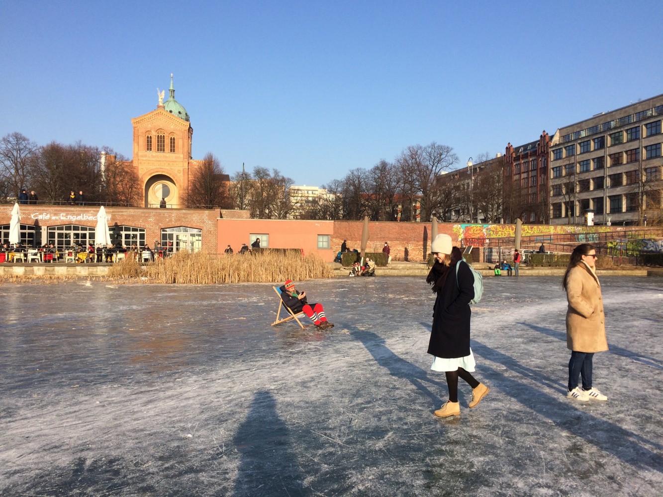 IJspret op het Engelbecken in Berlijn (Foto: Merrit Beck)